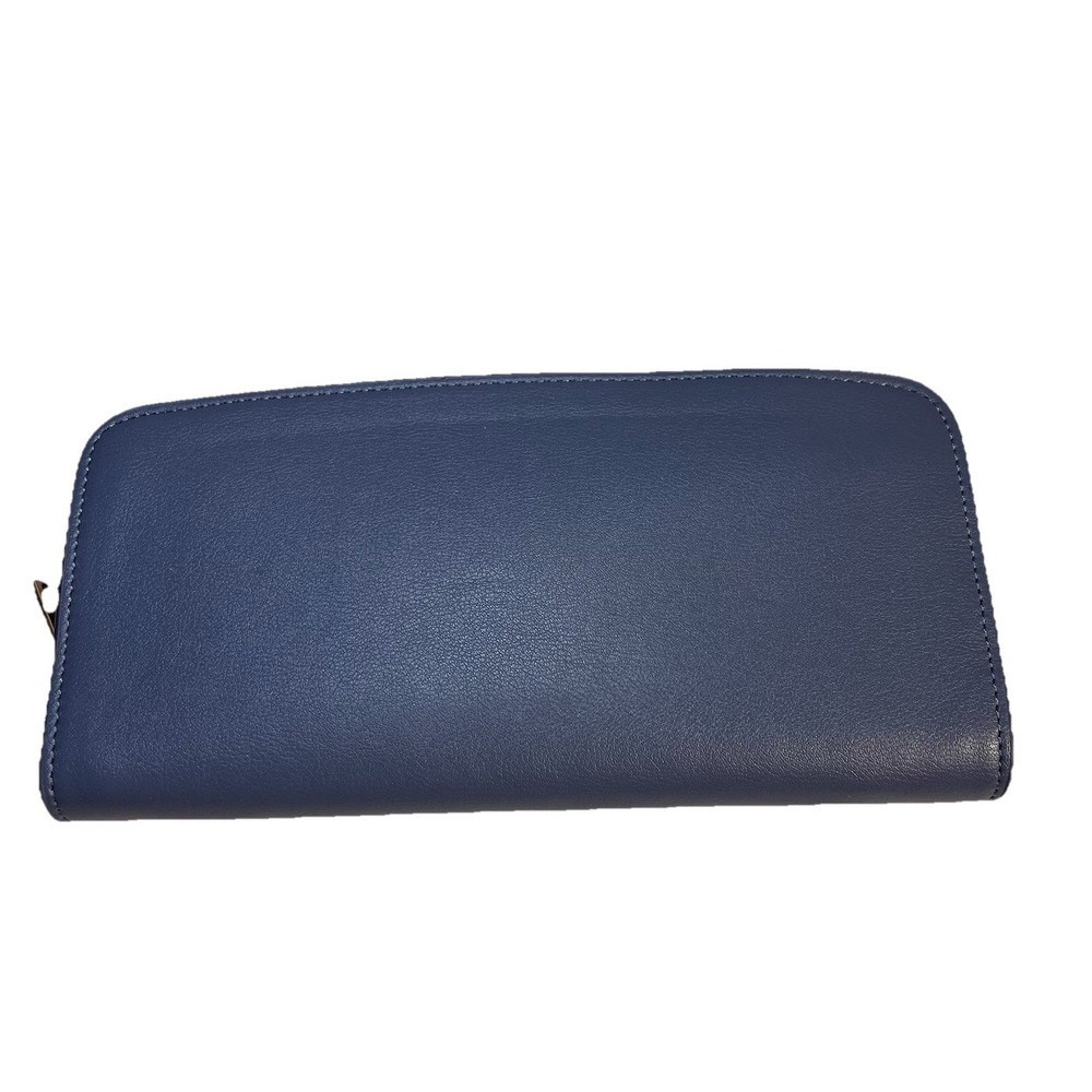 Light Blue Accordion Zip Around Wallet A New Day Faux Leather NWOT A New Day